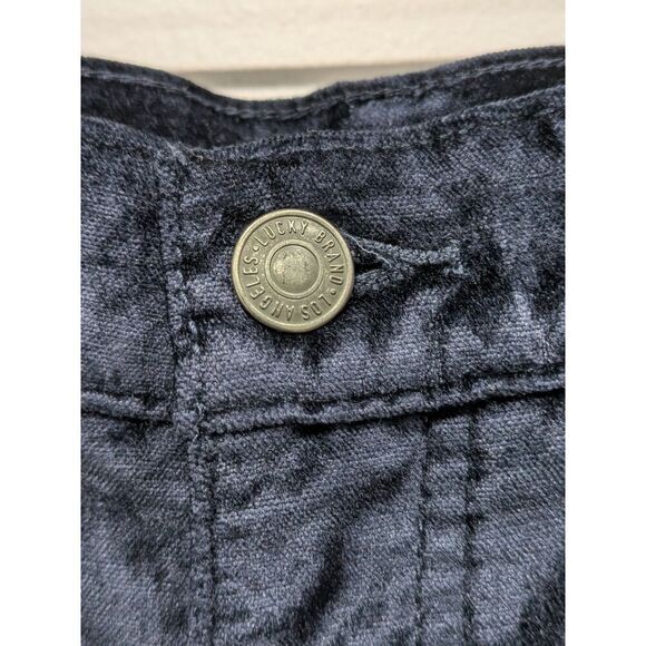 Lucky Brand Mid Rise Ava Crop Mini Boot American Navy Velvet Jeans Pants, 4 - Picture 8 of 15